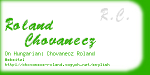 roland chovanecz business card